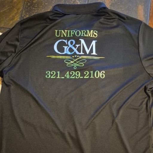Screen printed polo shirt for business uniforms in Orlando, FL